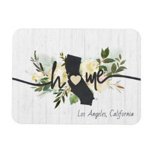 Magnet Flexible Californie État Personnalisé Maison Ville Rustique