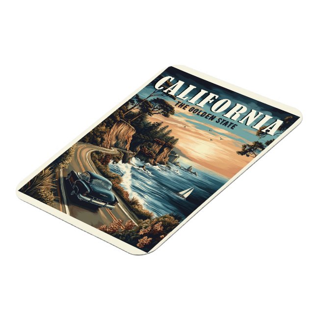 Magnet Flexible Californie Vintage (Côté Gauche)