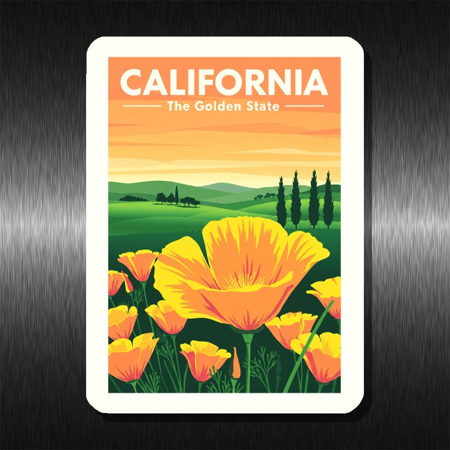 Magnet Flexible Californie vintage (Créateur téléchargé)