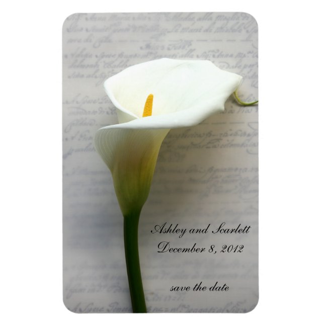 Magnet Flexible calla lily sur aimant flexible d'écriture (Vertical)