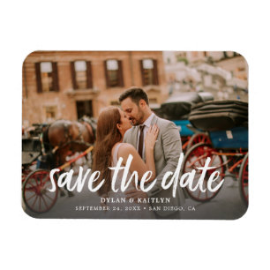 Magnet Flexible Calligraphie Enregistrer la date Mariage photo