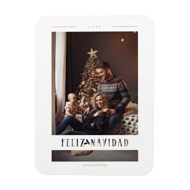 Magnet Flexible Calligraphie espagnole Feliz Navidad (Vertical)