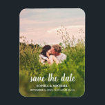 Magnet Flexible Calligraphy Save the Date Wedding Photo Aimant<br><div class="desc">Calligraphy Save the Date Wedding Photo Aimant</div>