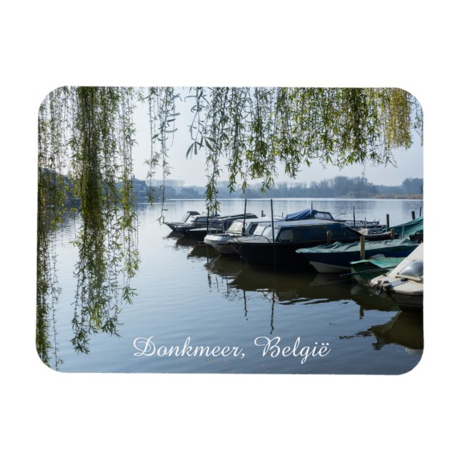 Magnet Flexible Calme matin de printemps, Donk Lake Belgique  (Horizontal)