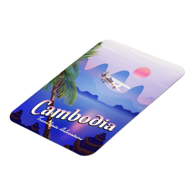 Magnet Flexible Cambodge 'Voyagez dans l'aventure' (Côté Gauche)
