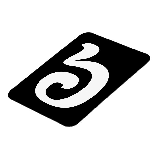 Magnet Flexible Cambodian Number 6 / Six / ៦ (Pram Muj) Khmer (Côté Gauche)