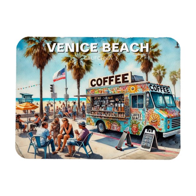 Magnet Flexible Camion de café Venice Beach (Horizontal)
