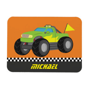 Magnet Flexible Camion Monster Vert cool Racer pour Racer Boys
