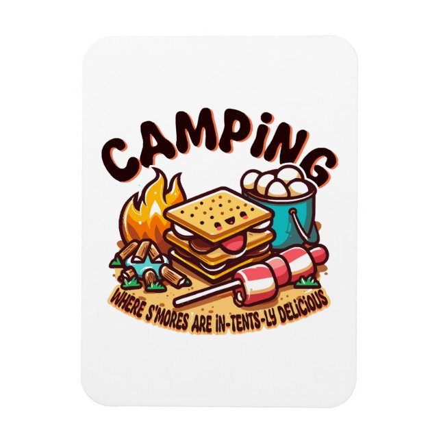 Magnet Flexible camp de smores (Vertical)