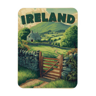 Magnet Flexible Campagne d'Irlande vintage