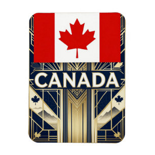 Magnet Flexible 🍁 CANADA Art Déco Patrimoine Voyage