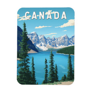 Magnet Flexible Canada Illustration Voyage Art Vintage