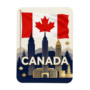 Magnet Flexible 🍁 CANADA Patrimoine Moderne de la Feuille d'Érabl