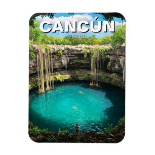 Magnet Flexible Cancun Mexico Travel Cenote