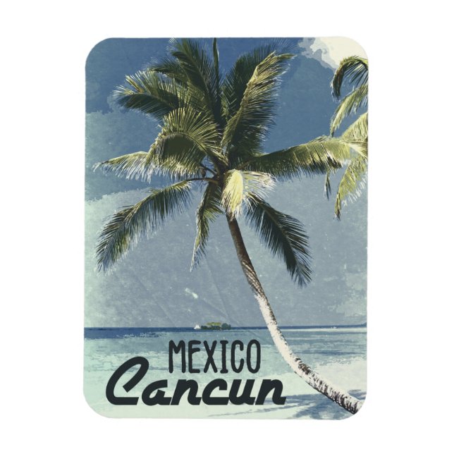 Magnet Flexible Cancun vintage Mexique (Vertical)