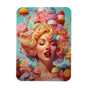 Magnet Flexible Candy Ice Cream Girl Surreal Imaginaire Art