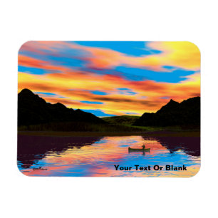 Magnet Flexible Canot Sur Sunset Lake