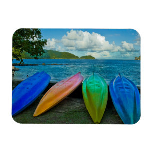 Magnet Flexible Canots Colorés Sur La Plage À Pago Pago