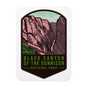 Magnet Flexible Canyon Noir Du Parc National De Gunnison