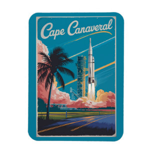Magnet Flexible Cape Canaveral Florida Illustration Art de Voyage