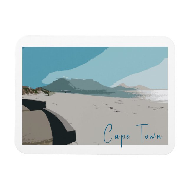 Magnet Flexible Cape Town Table Mountain Ocean Sketch (Horizontal)