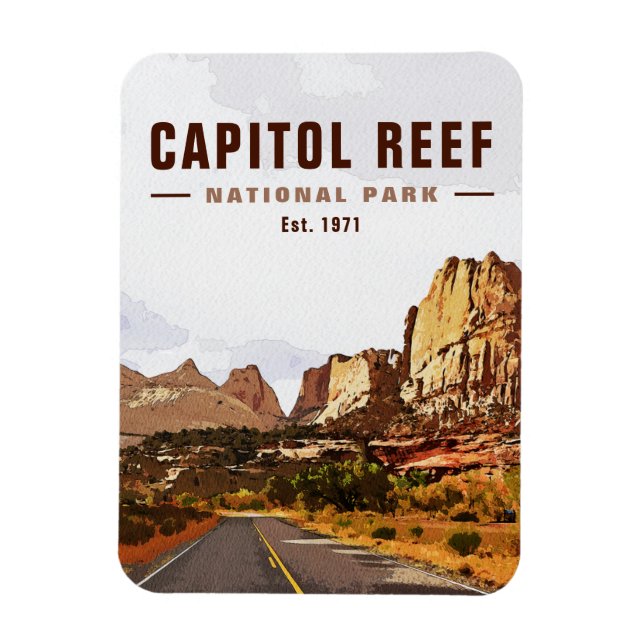 Magnet Flexible Capitol Reef National Park Cathedral Valley Loop (Vertical)