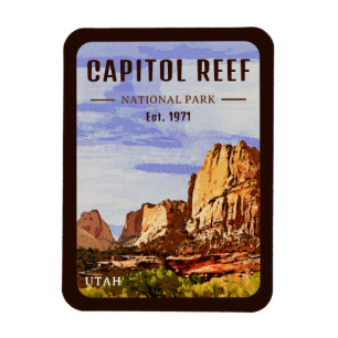 Magnet Flexible Capitol Reef National Park Utah Desert Watercolor