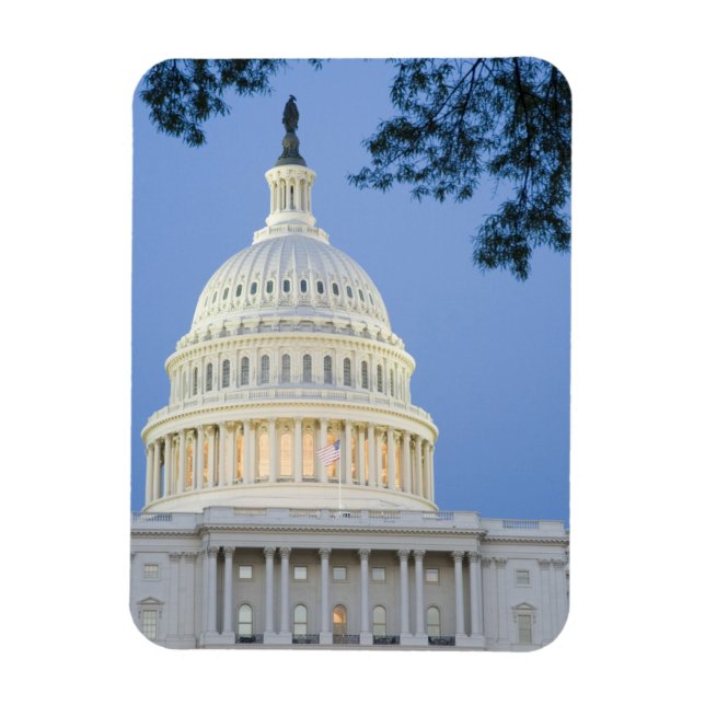 Magnet Flexible Capitole des États-Unis au crépuscule, Washington  (Vertical)