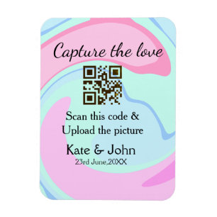 Magnet Flexible Capturer l'amour ajoutez un scan QR mélange rose b