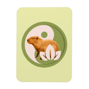 Magnet Flexible Capybara Zen Yin Yang Nature Paisible