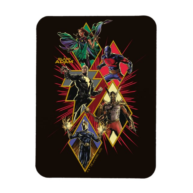Magnet Flexible Caractère Adam noir Diamètre Burst Graphic (Vertical)