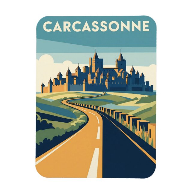 Magnet Flexible Carcassonne France Travel (Vertical)