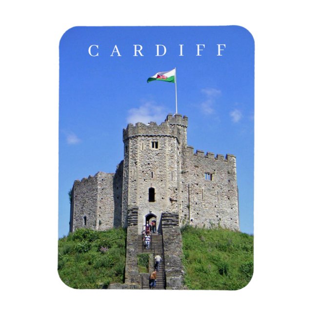 Magnet Flexible Cardiff Castle vue réfrigérateur aimant (Vertical)