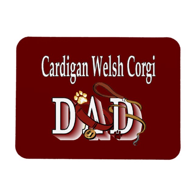 Magnet Flexible Cardigan Welsh Corgi Papa (Horizontal)