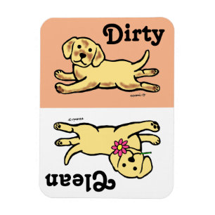 Magnet Flexible Caricature à chiot jaune du Labrador