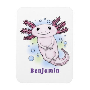 Magnet Flexible Caricature axolotl rose adorable
