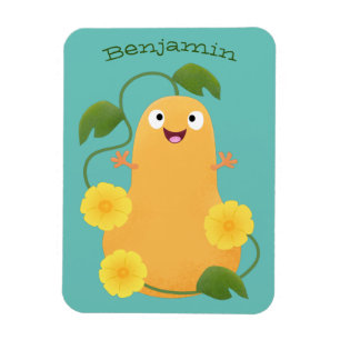Magnet Flexible Caricature citrouille gourde en beuret joyeux