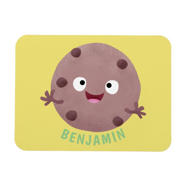Magnet Flexible Caricature de biscuit à puce en chocolat (Horizontal)