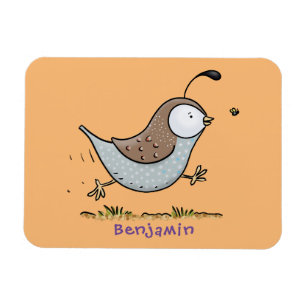 Magnet Flexible Caricature de caille californienne joli
