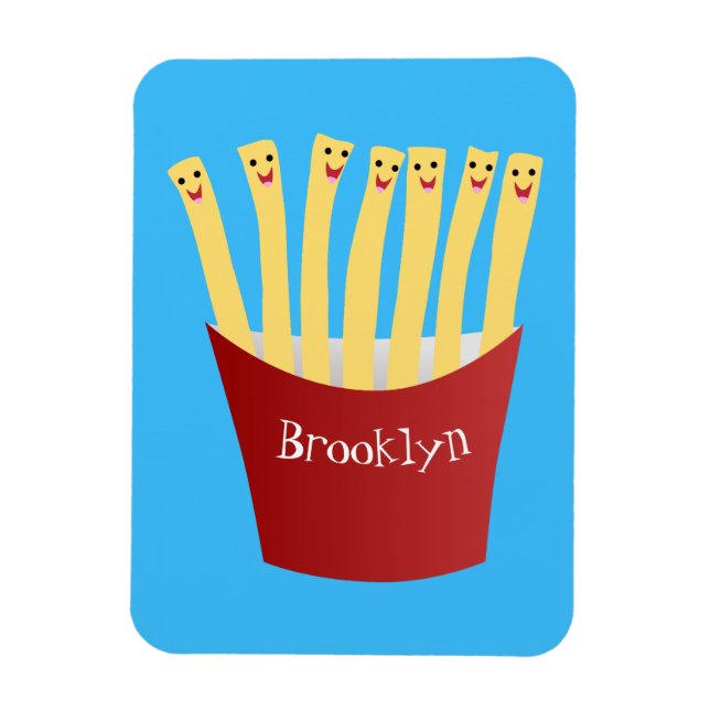Magnet Flexible Caricature de frites Cute kawaii fast food (Vertical)