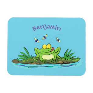Magnet Flexible Caricature de grenouille vert mignon