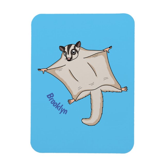 Magnet Flexible Caricature de planeur de sucre volant mignon (Vertical)