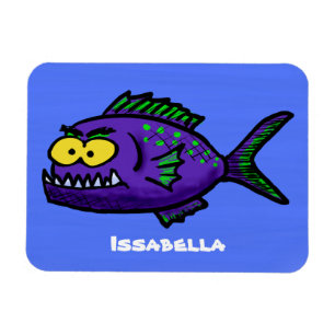 Magnet Flexible Caricature de poisson de Piranha