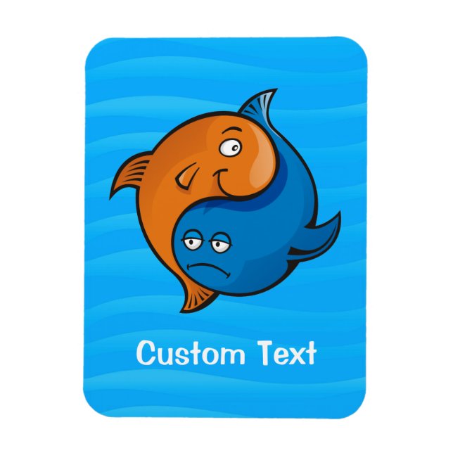 Magnet Flexible Caricature de poisson Yin Yang (Vertical)