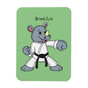 Magnet Flexible Caricature de rhino kung fu
