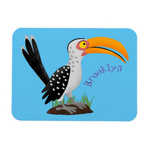 Magnet Flexible Caricature d'oiseau de safari de barbecue jaune am