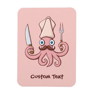 Magnet Flexible Caricature du chef calmar
