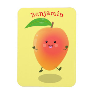 Magnet Flexible Caricature jaune mangue mignonne