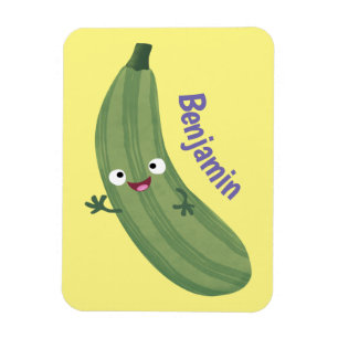 Magnet Flexible Caricature joyeux de courgettes mignonnes