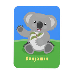 Magnet Flexible Caricature joyeux koala agitant